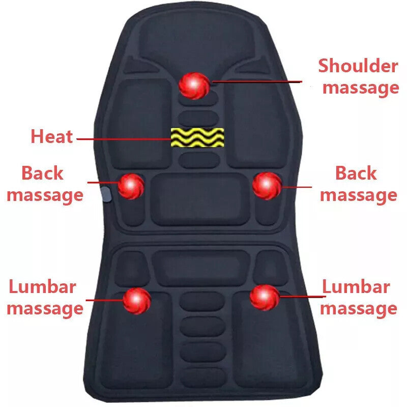 Car Seat & Chair Pad with Neck Heat Massager