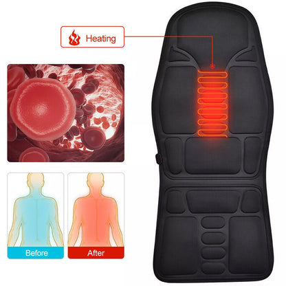 Car Seat & Chair Pad with Neck Heat Massager