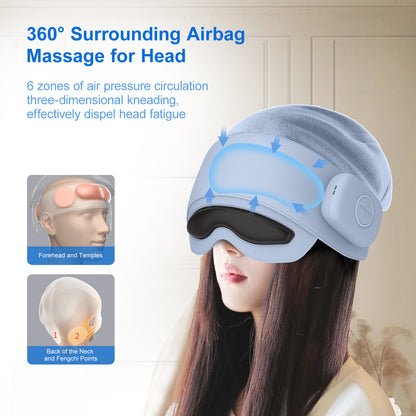 Smart Head Massager With Eye Relief & Heating Function